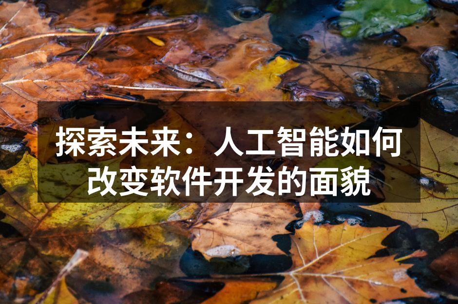 人工智能在软件开发中的应用示意图