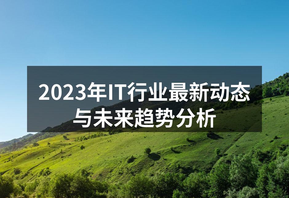 2023年IT行业动态分析